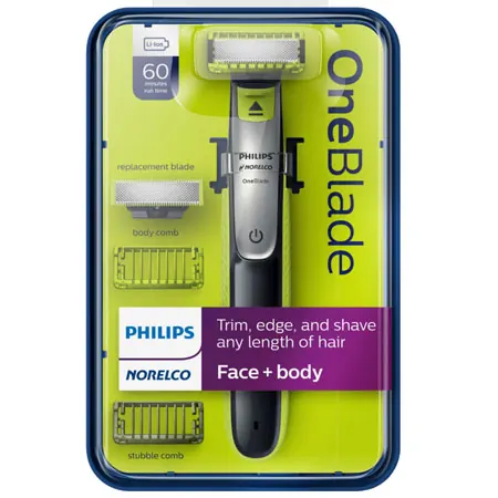 Philips Norelco OneBlade trimmer in retail packaging